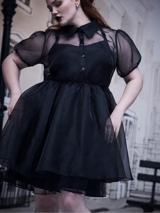 torrid Dresses & Skirts - NWT Torrid Nightfall Organza mini dress with slip size 2 2x 18 20